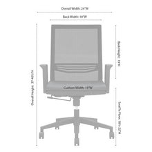 OfficeSource | Oslo | Mid-Back Mesh Conference Chair with Fixed Arms