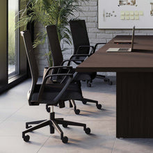 OfficeSource | Oslo | Mid-Back Mesh Conference Chair with Fixed Arms
