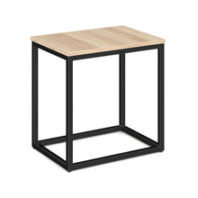 Lenox 22'' x 16'' Rectangular  Side Table with Black Metal Base