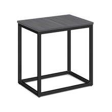 Lenox 22'' x 16'' Rectangular  Side Table with Black Metal Base