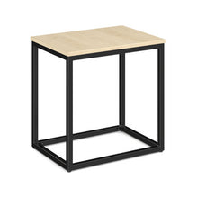 Lenox 22'' x 16'' Rectangular  Side Table with Black Metal Base