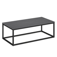 Lenox 24'' x 48'' Rectangular  Coffee Table with Black Metal Base
