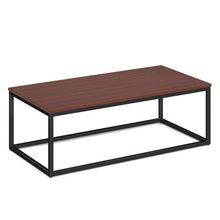 Lenox 24'' x 48'' Rectangular  Coffee Table with Black Metal Base