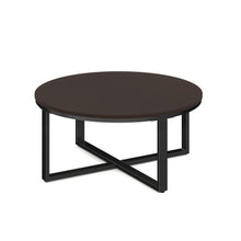 Kora 36'' Round Occasional Table with Black Metal Base