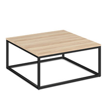 Lenox 36'' Square Coffee Table with Black Metal Base