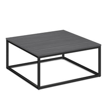 Lenox 36'' Square Coffee Table with Black Metal Base