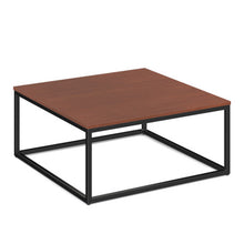 Lenox 36'' Square Coffee Table with Black Metal Base