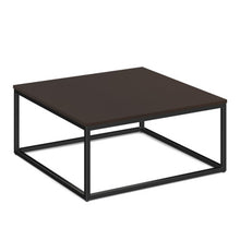 Lenox 36'' Square Coffee Table with Black Metal Base