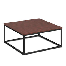 Lenox 36'' Square Coffee Table with Black Metal Base