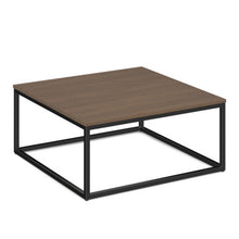 Lenox 36'' Square Coffee Table with Black Metal Base