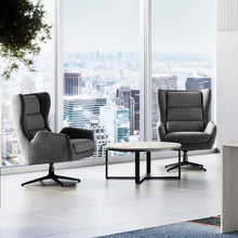 OfficeSource | Lincoln | High Back Upholstered Swivel Lounge Chair