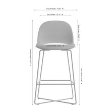 OfficeSource | Jola | Bar Height Fabric Stool with Black Metal Base - Set of 2