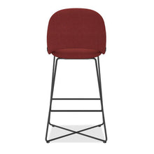 OfficeSource | Jola | Bar Height Fabric Stool with Black Metal Base - Set of 2