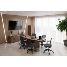 OfficeSource | Orion | Mesh Back Conference Chair with Black Frame