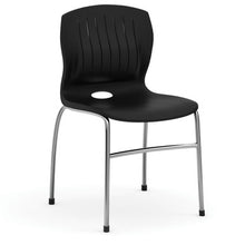 OfficeSource | Slash | Armless Guest Stack Chair with Chrome Frame