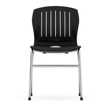 OfficeSource | Slash | Armless Guest Stack Chair with Chrome Frame