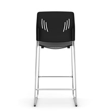 OfficeSource Rise Stool Polyurethane Stool with Footrest and Chrome Base