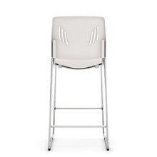 OfficeSource Rise Stool Polyurethane Stool with Footrest and Chrome Base