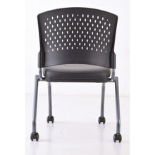 OfficeSource | Perch | Armless Nesting Chair with Casters, Titanium Frame