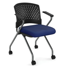 OfficeSource | Perch | Nesting Chair with Arms and Casters - Fabric