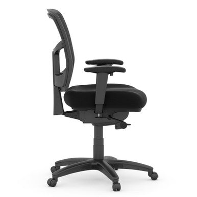 OfficeSource | CoolMesh Basic | Task Chair with Fabric Seat and Black Frame