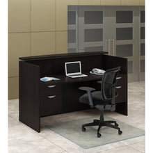 OfficeSource | CoolMesh Basic | Task Chair with Fabric Seat and Black Frame