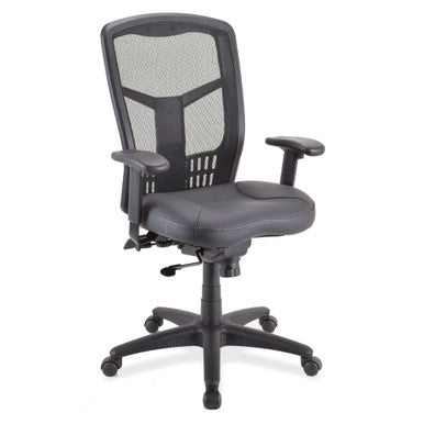 OfficeSource CoolMesh Synchro, High Back Mesh Chair with Seat Slider and Black Frame