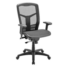 OfficeSource CoolMesh Synchro, High Back Mesh Chair with Seat Slider and Black Frame