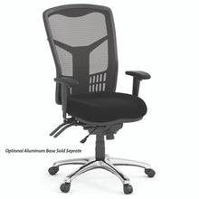 OfficeSource | CoolMesh Collection | Multi-Function High Back with Seat Slider and Black Frame