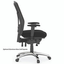 OfficeSource | CoolMesh Collection | Multi-Function High Back with Seat Slider and Black Frame