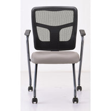 OfficeSource CoolMesh Collection Nesting Chair with Titanium Gray Frame