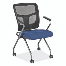 OfficeSource | CoolMesh Collection | Nesting Chair with Titanium Gray Frame
