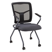 OfficeSource | CoolMesh Collection | Nesting Chair with Titanium Gray Frame