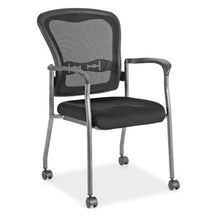 OfficeSource | CoolMesh | Mesh Back Guest Chair with Arms and Titanium Gray Frame