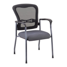 OfficeSource | CoolMesh | Mesh Back Guest Chair with Arms and Titanium Gray Frame