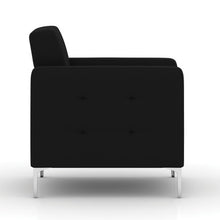 OfficeSource | Draper | Club Chair with Silver Metal Legs