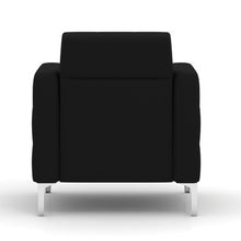 OfficeSource | Draper | Club Chair with Silver Metal Legs