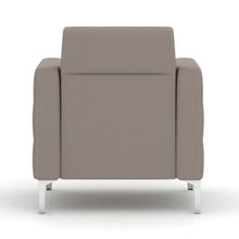 OfficeSource | Draper | Club Chair with Silver Metal Legs