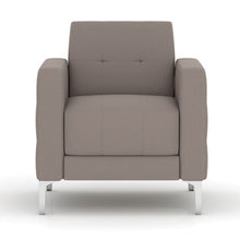 OfficeSource | Draper | Club Chair with Silver Metal Legs