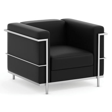 OfficeSource | Madison | Club Chair with Chrome Frame