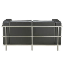 OfficeSource | Madison | Loveseat with Chrome Frame