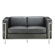OfficeSource | Madison | Loveseat with Chrome Frame