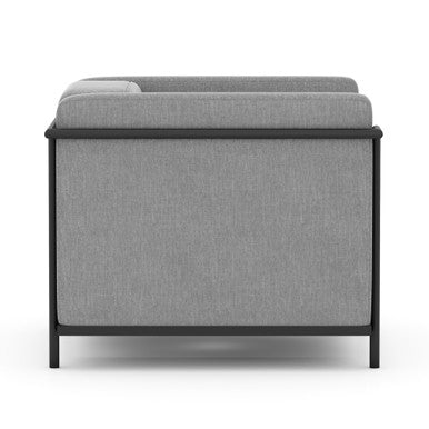 OfficeSource | Framed | Club Chair with Matte Black Metal Frame