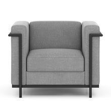 OfficeSource | Framed | Club Chair with Matte Black Metal Frame