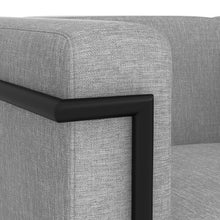 OfficeSource | Framed | Club Chair with Matte Black Metal Frame