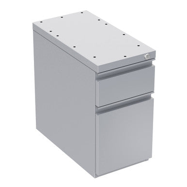 OfficeSource Metal Pedestals 2 Drawer Hanging Mini Pedestal