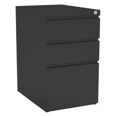 OfficeSource Metal Pedestals 3 Drawer Metal File and Dual Box Pedestal - 22''D