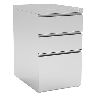 OfficeSource Metal Pedestals 3 Drawer Metal File and Dual Box Pedestal - 22''D 28''H