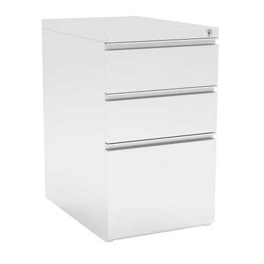 OfficeSource Metal Pedestals 3 Drawer Metal File and Dual Box Pedestal - 22''D