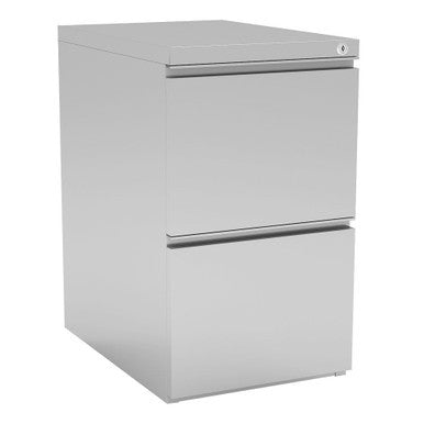 OfficeSource Metal Pedestals 2 Drawer Metal Dual File Pedestal - 22''D 28''H